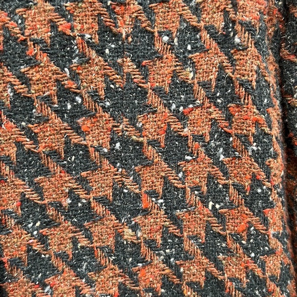 Vintage Handmade Silk Blend Houndstooth Jacket - Picture 4 of 9